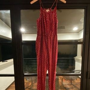 Never worn red Burberry romper
